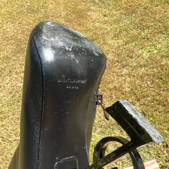 Black Designer Heeled Boots - Picture 2 of 4